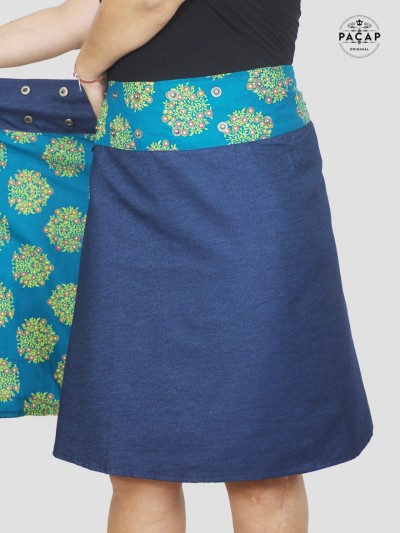 women's large reversible skirt adjustable waist