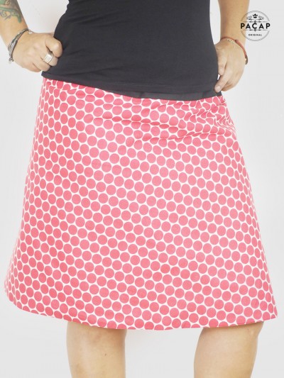 summer wrap skirt polka dot pattern large