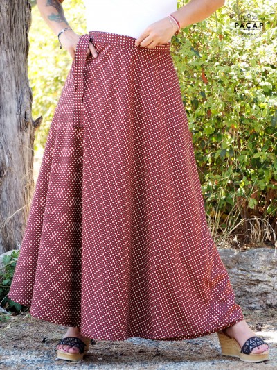 red midi skirt one-size-fits-all