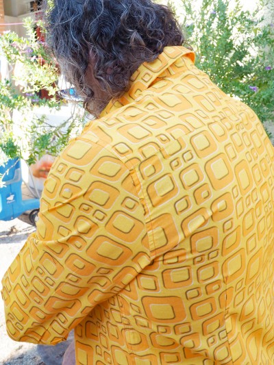 men's slim-fit shirt in lemon yellow, thick premium cotton