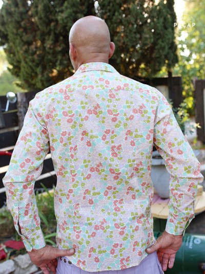 chemise décontractée motif floral pour homme
