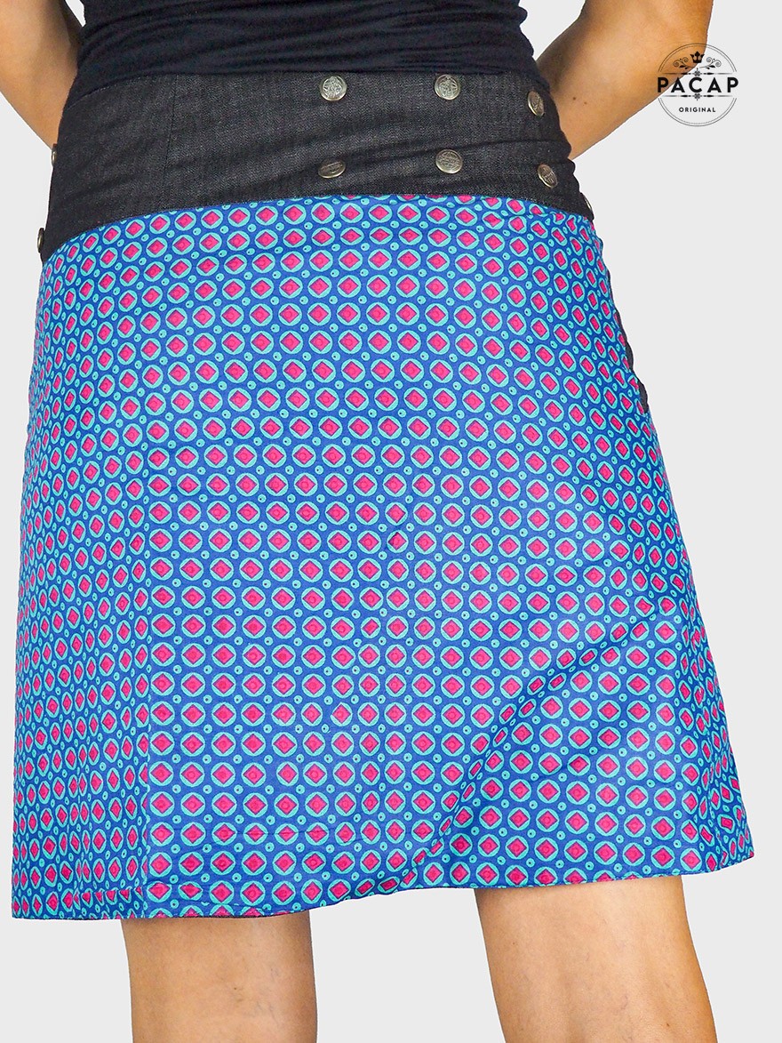 Jupe En Jean Décontractée Taille Haute CUPSHE - Ourlet Festonné, Poches, 90% Coton - Pour Femme