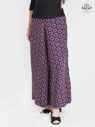 pantalon ethnique, pantalon large jambes, pantalon evasée, pantalon africain oversize, pantalon boho