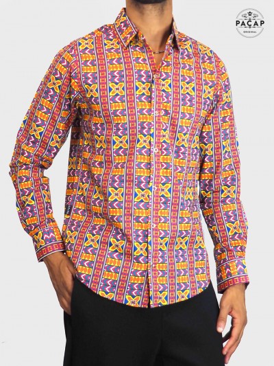 chemise ethnique africaine aborigène amérindienne pour femme, chemise originale décontractée