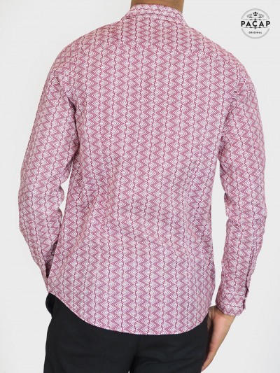 chemise cintrée rose, chemise de marque francaise rose, chemise été rose, chemise de ville rose