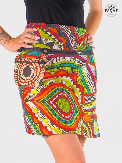 jupe convertible zippée, jupe marque francaise, grossiste jupe zip, jupe pochette, jupe transformable