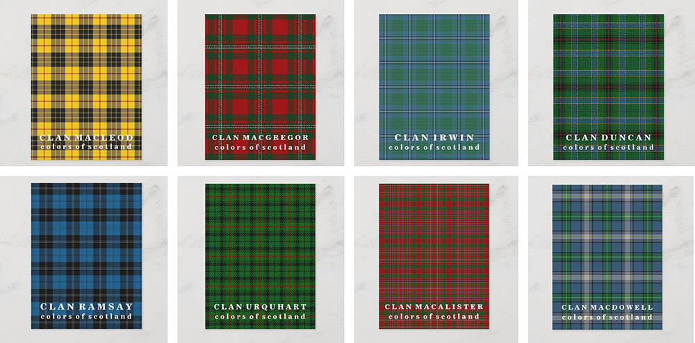 couleur representation des clans ecossais pour kilt traditionnels pour homme
